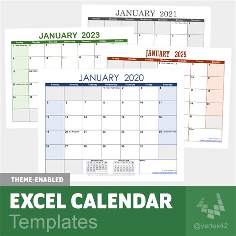 Excel calendar templates